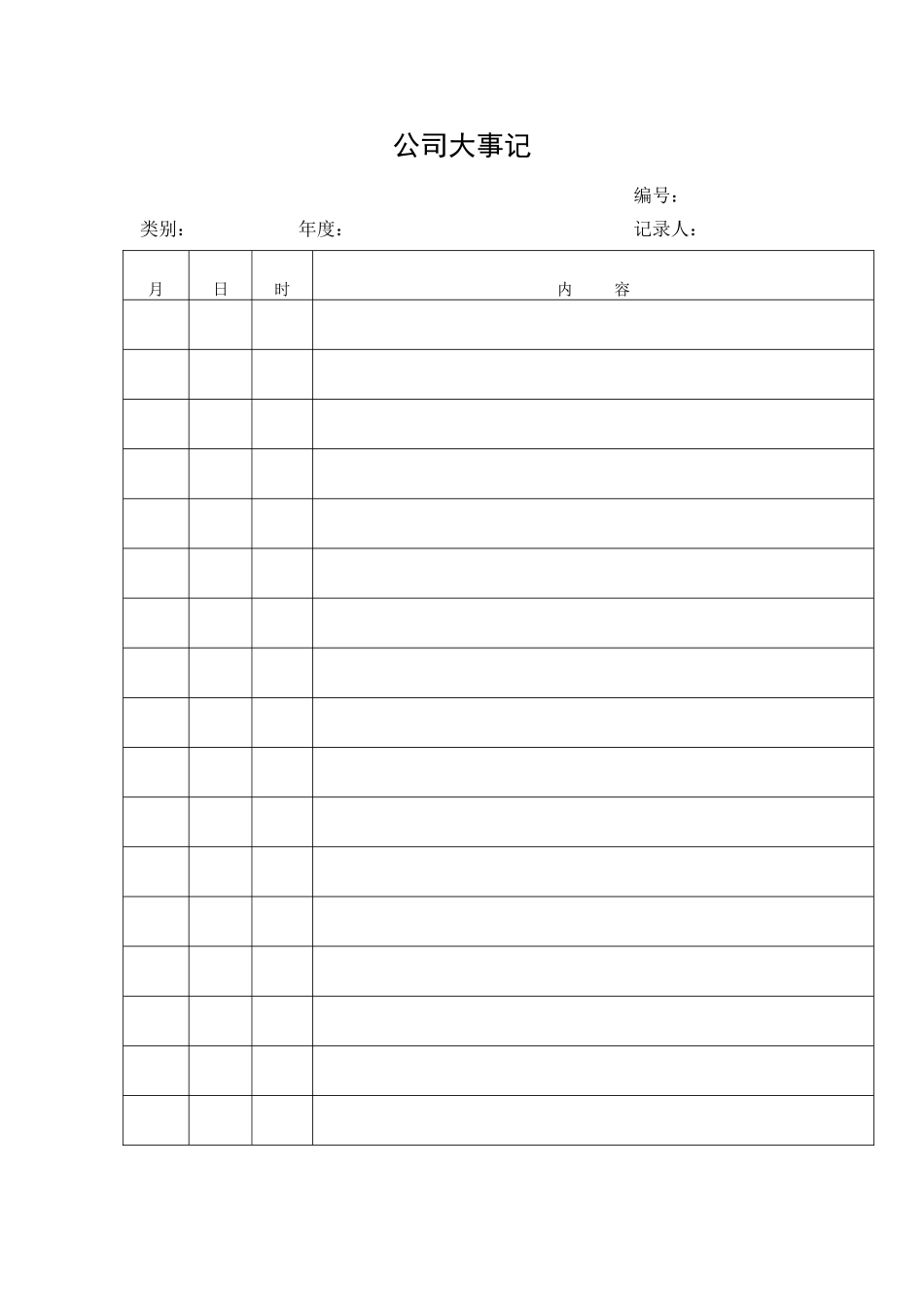 公司大事记表格_第1页