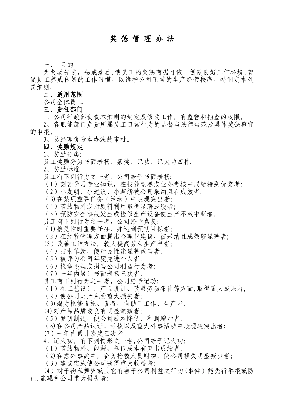 公司奖惩管理制度_第1页