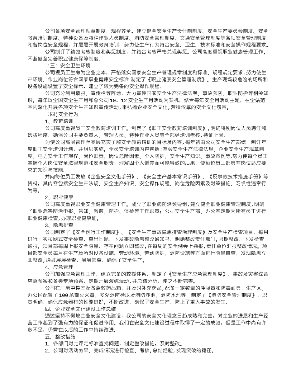 公司安全文化建设自评报告_第2页