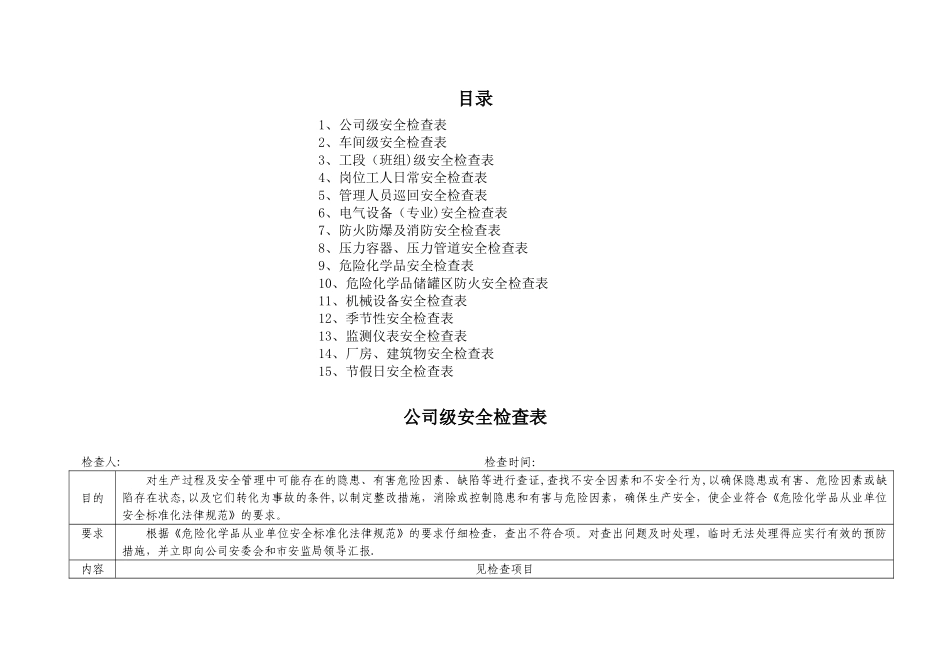 公司安全检查表98131_第2页
