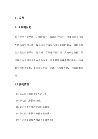 公司安全生产事故综合应急预案