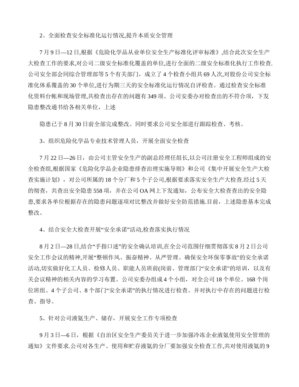 公司安全生产大检查工作总结材料_第3页