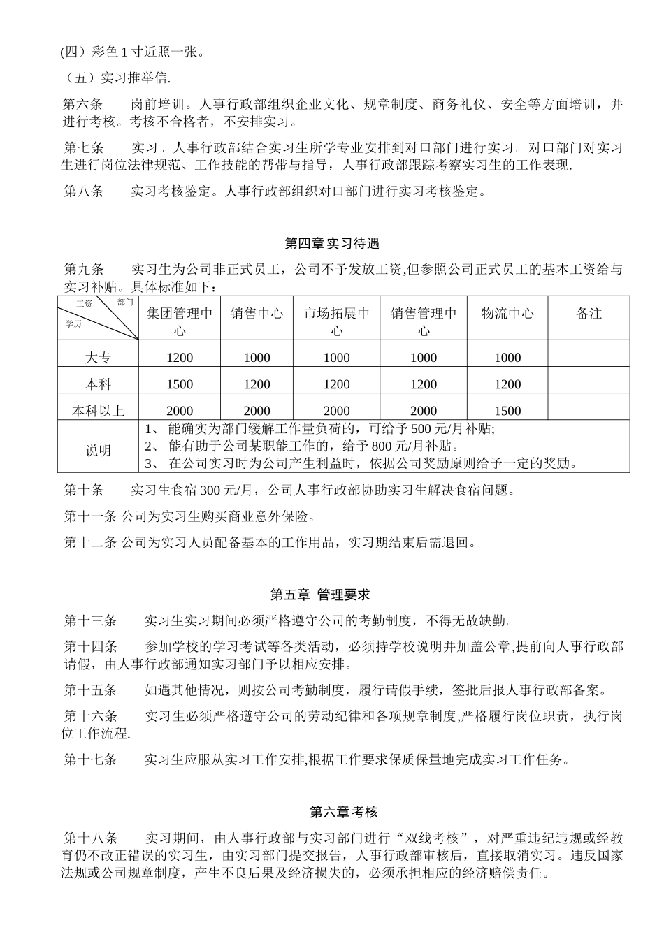 公司实习生管理制度04633_第2页