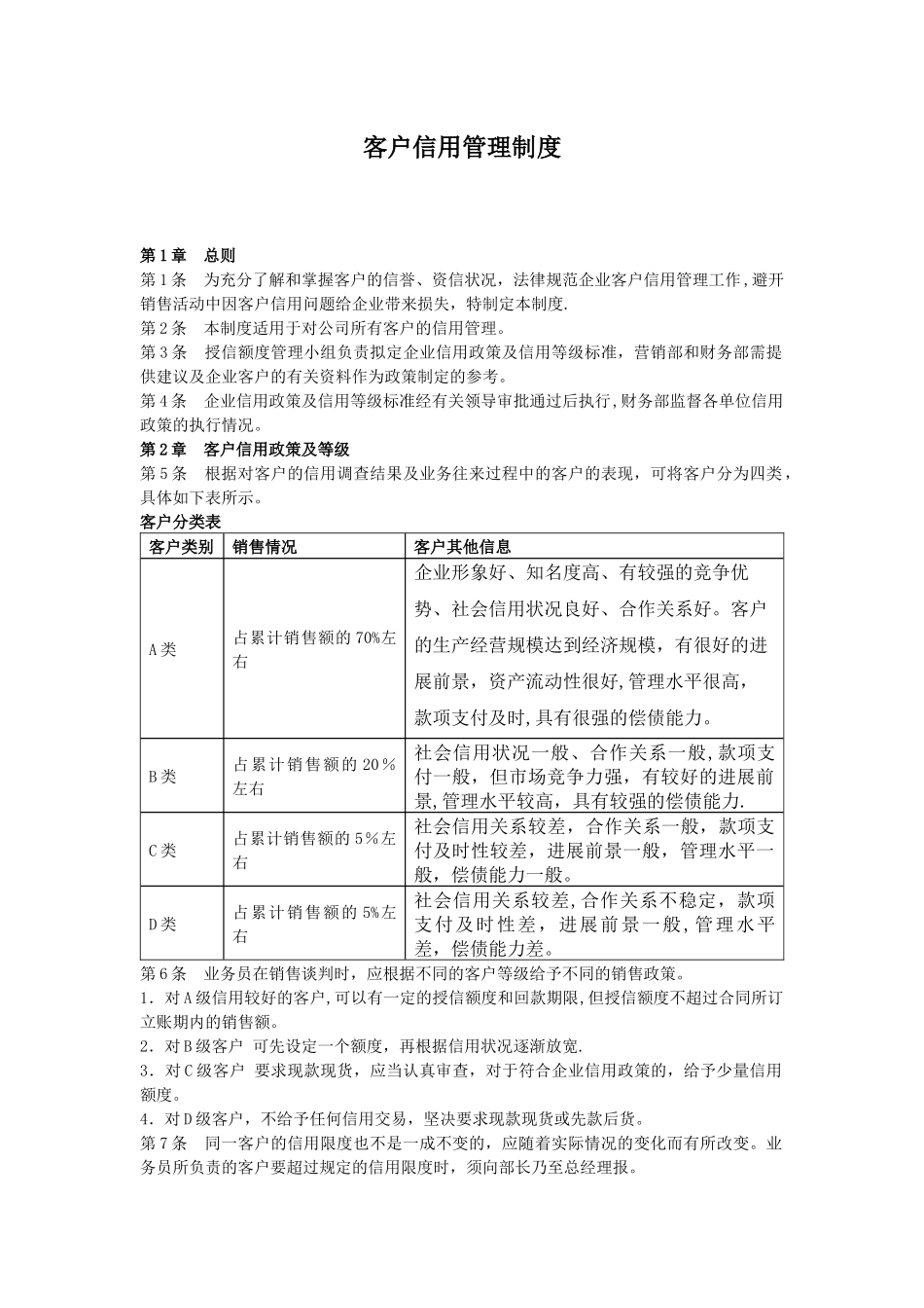 公司客户信用管理制度_第1页