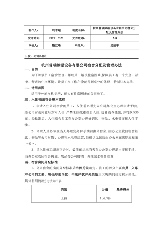 公司宿舍分配及管理办法2025-6-23