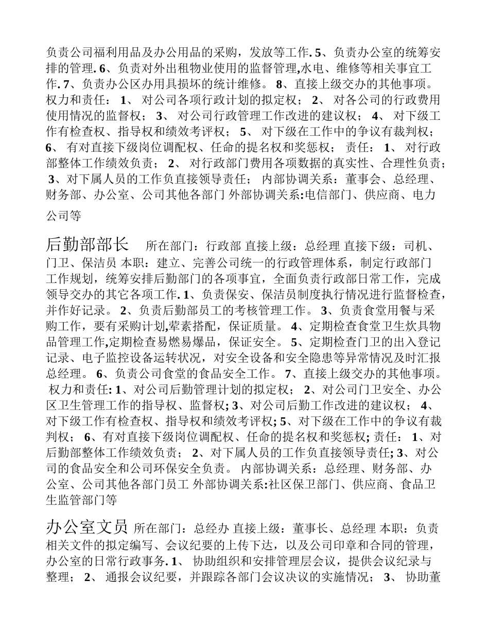 公司岗位说明书-_第2页