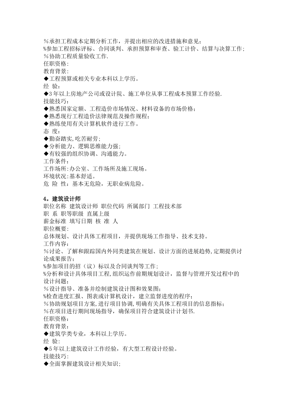 公司岗位说明书最佳范本31_第3页