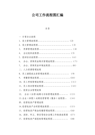 公司工作流程图汇编