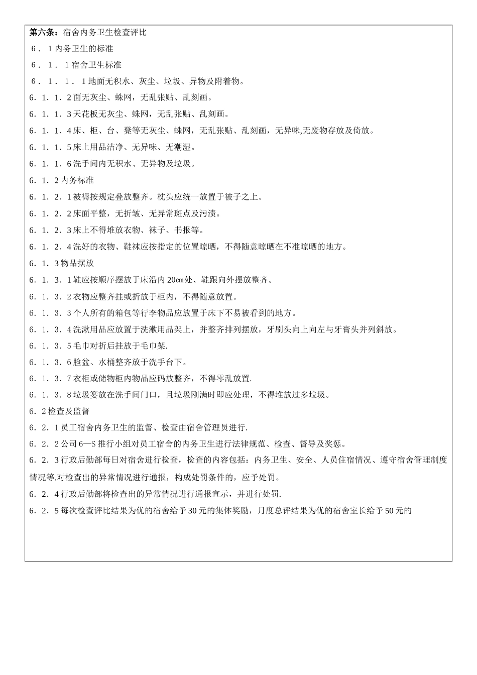 公司工厂员工宿舍管理制度_第3页