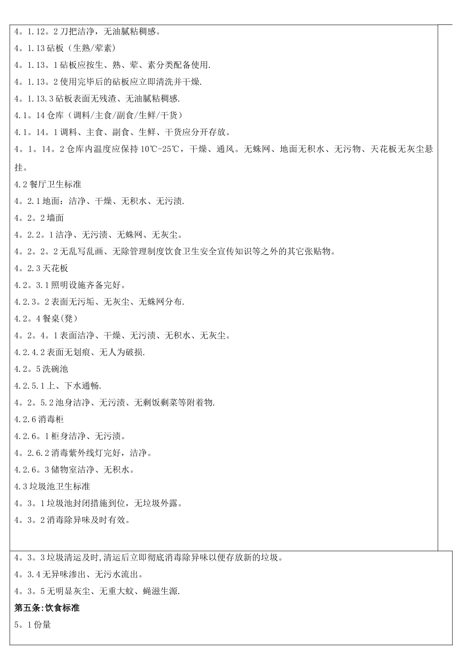 公司工厂员工餐厅管理行政制度_第3页