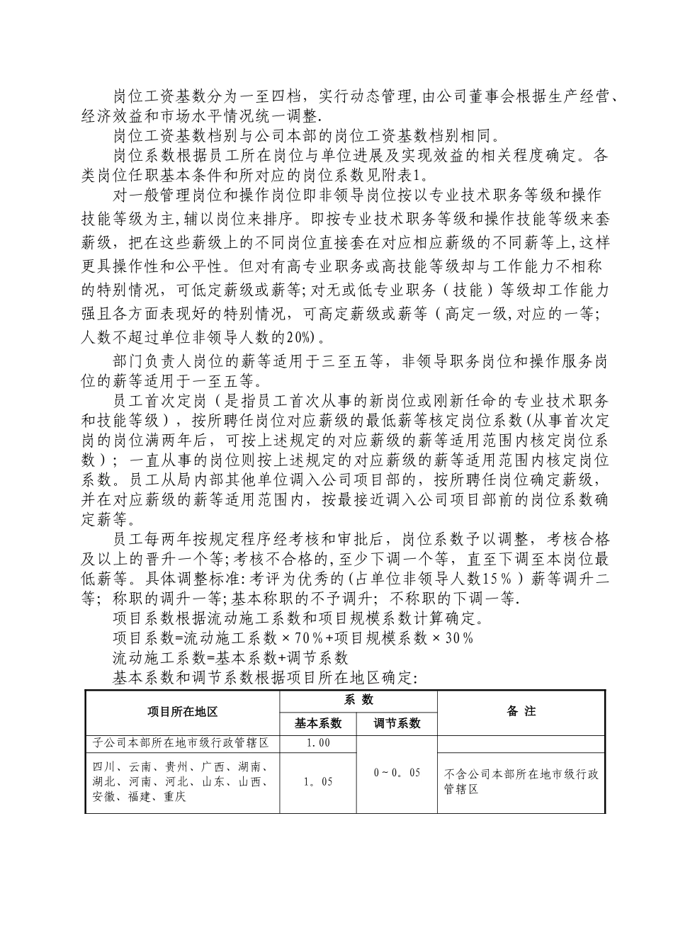 公司工程项目经理部员工薪酬管理办法a_第2页