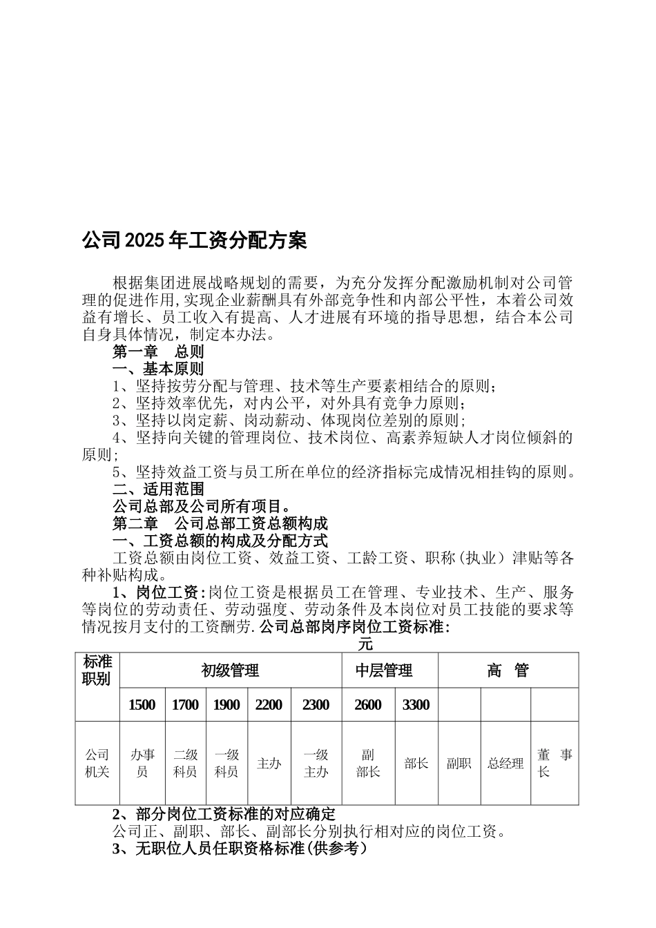 公司工资分配方案32551_第1页