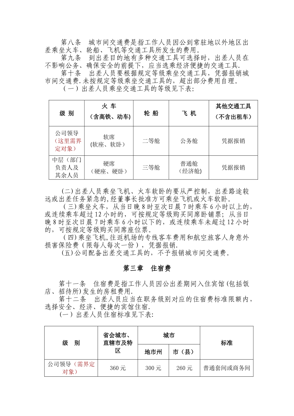 公司差旅及业务招待管理规定_第2页