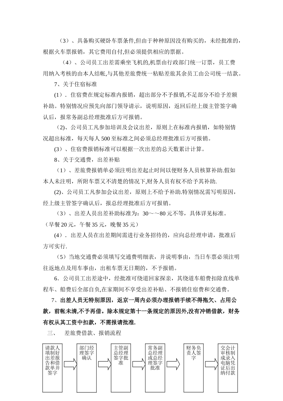 公司差旅费报销制度word模板_第3页