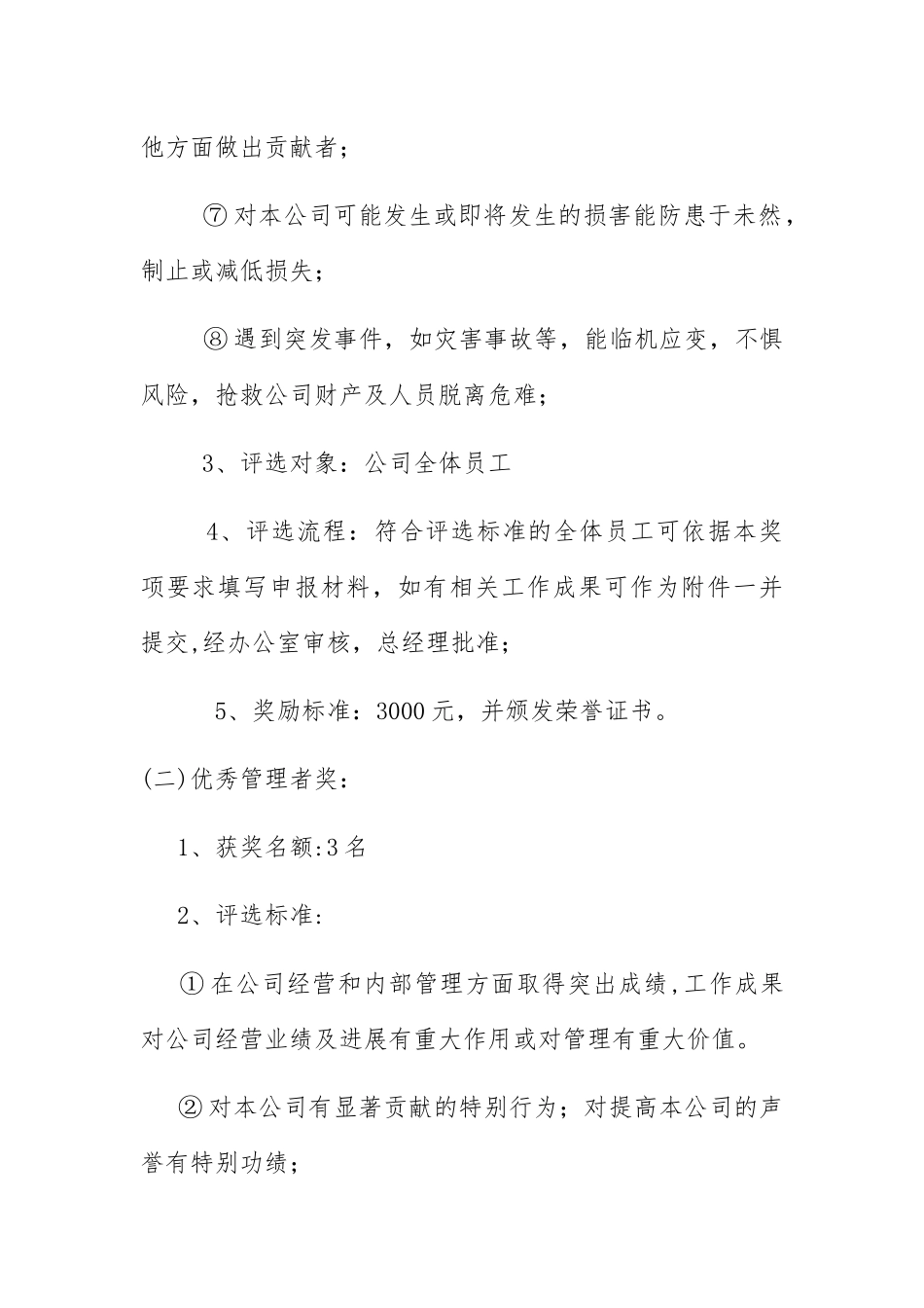 公司年度奖励制度_第3页