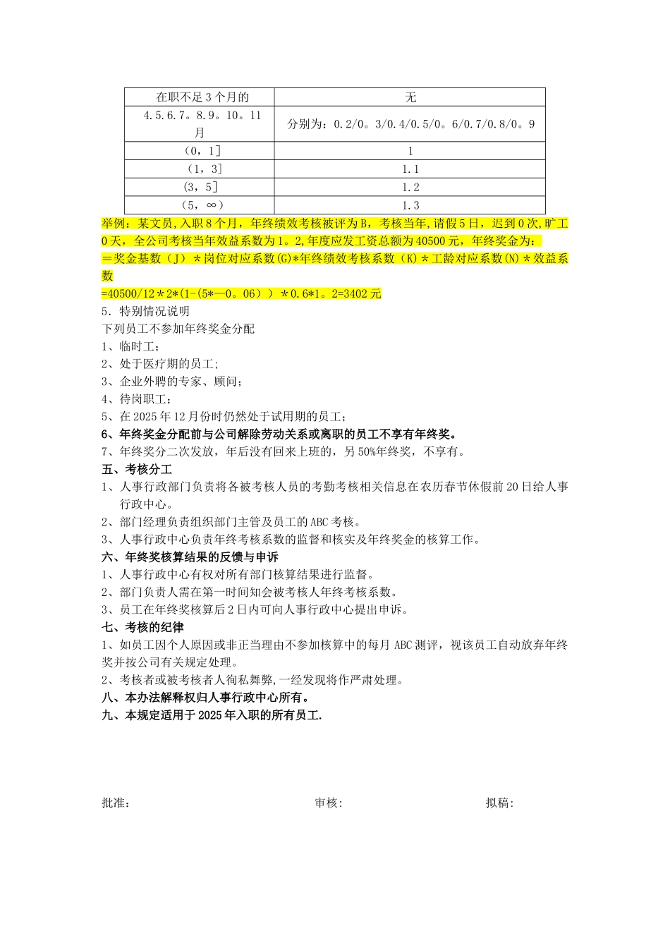 公司年终奖分配方案2025_第3页