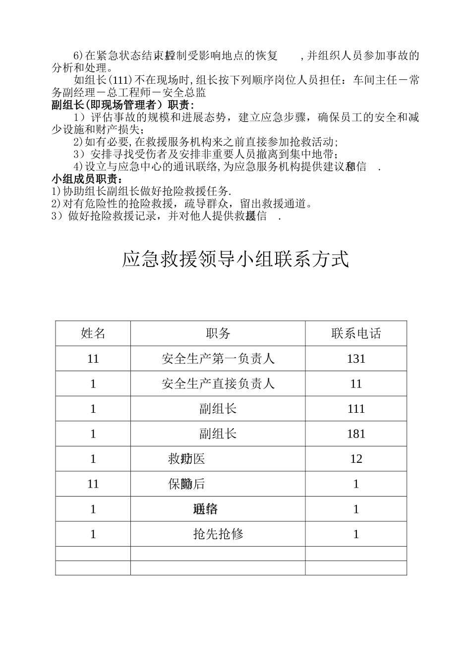 公司应急组织机构组织机构及职责_第2页