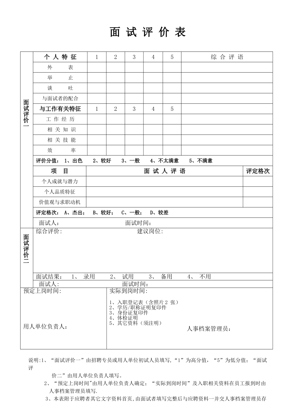 公司应聘表模版_第2页
