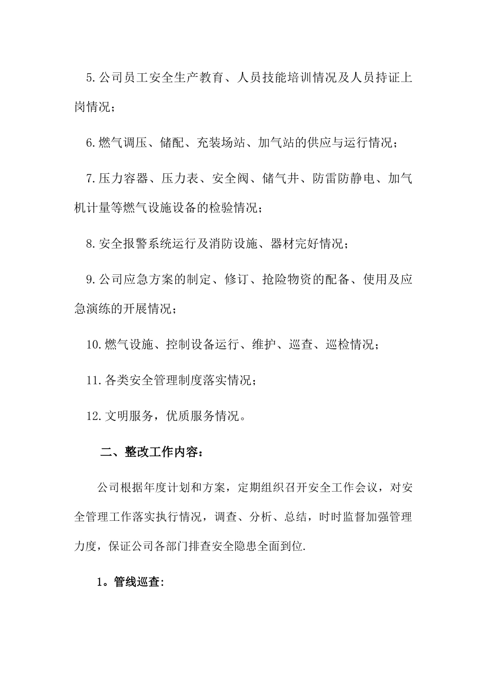 公司开展安全生产大检查工作自查整改报告_第2页