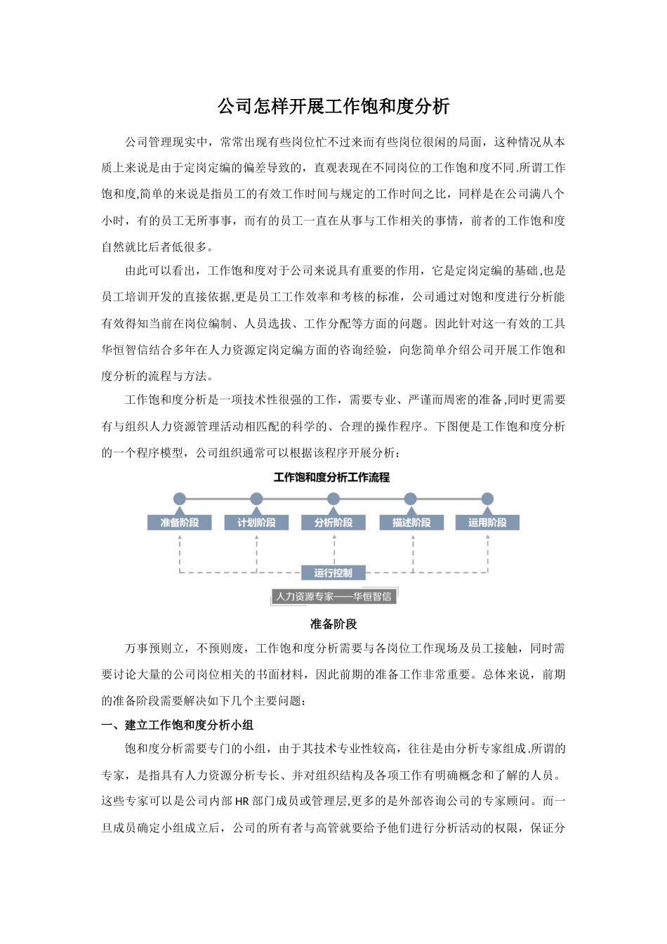 公司怎样开展工作饱和度分析_第1页