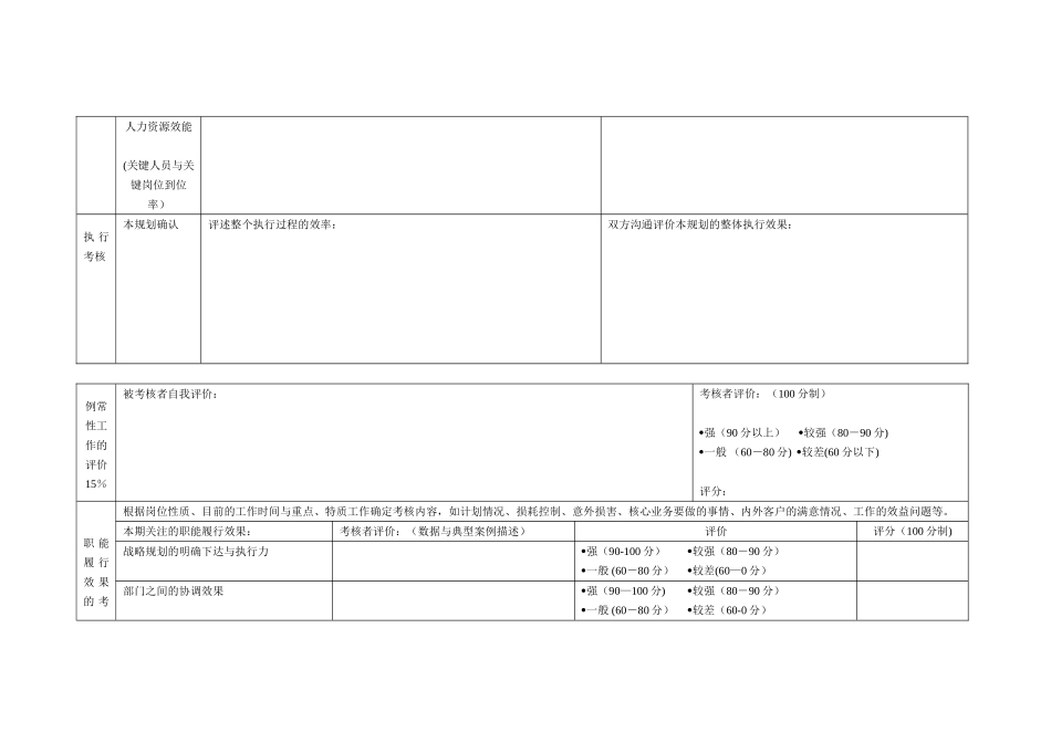 公司总经理员工绩效考核表_第2页