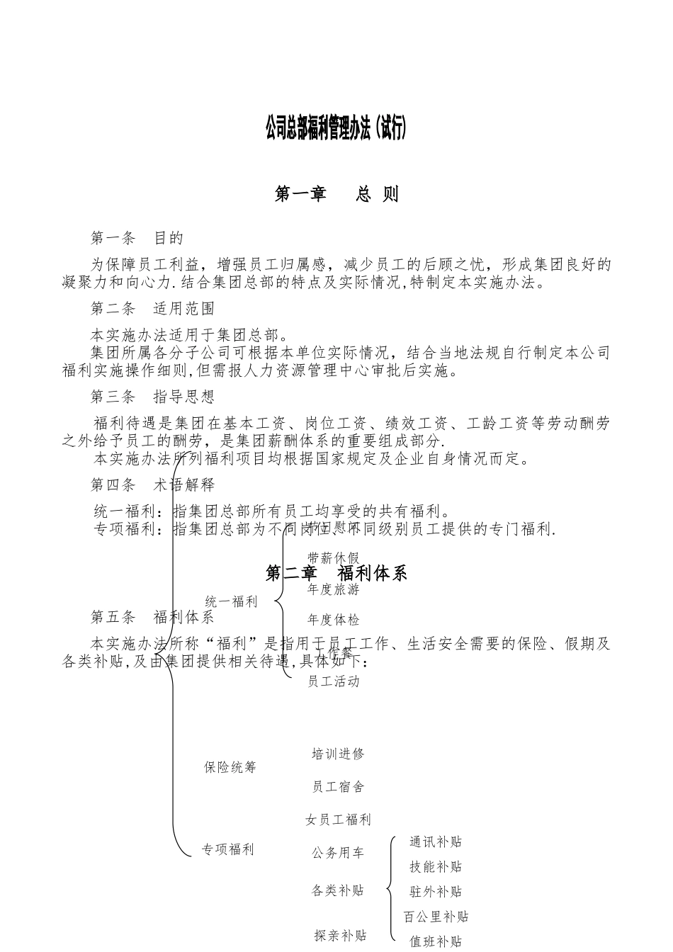 公司总部福利管理办法_第1页