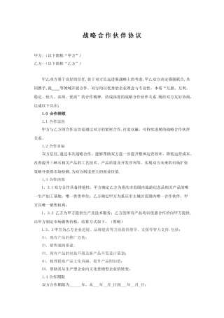 公司战略合作协议13895