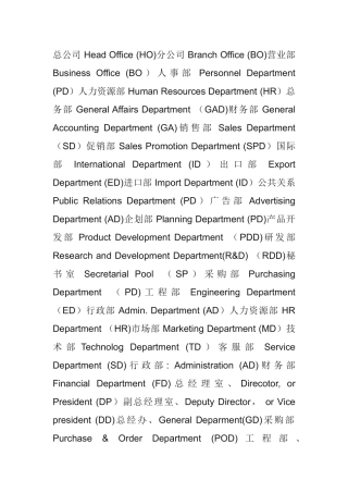 公司所有英文缩写)-公司信息英文简写