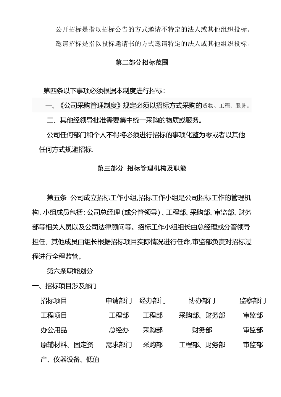 公司招标管理制度_第2页