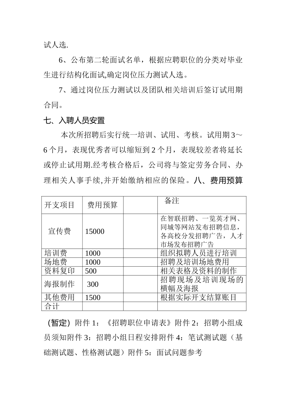公司招聘方案模板_第3页