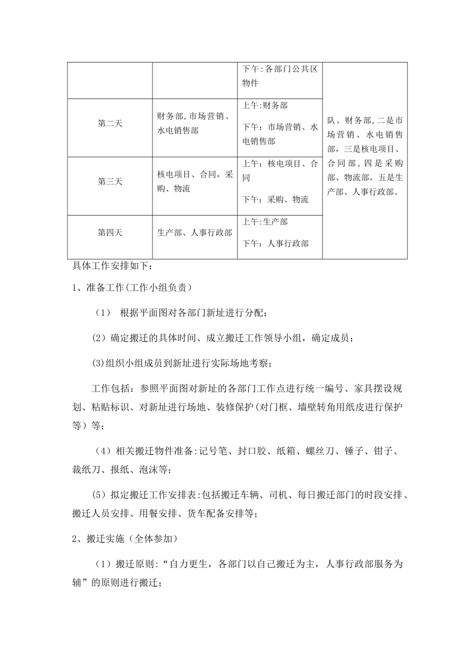 公司搬迁工作计划书_第2页