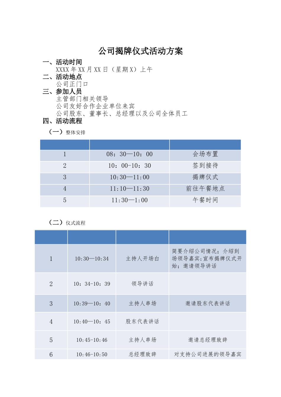 公司揭牌庆典仪式活动方案_第1页