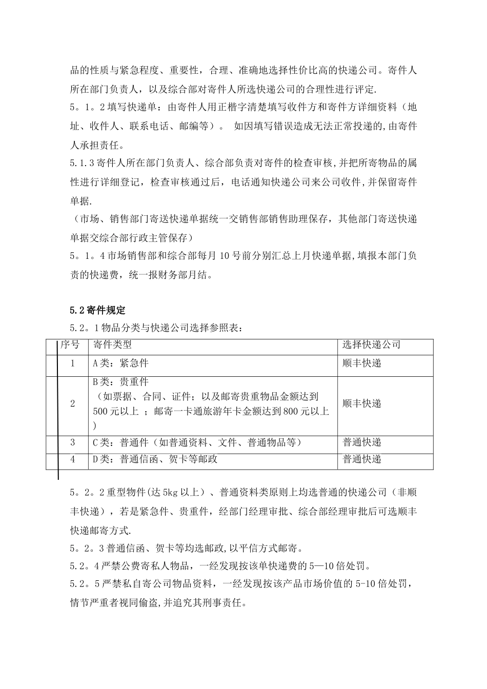 公司收发快递管理规定_第2页