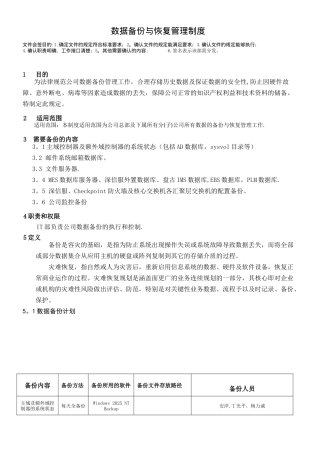 公司数据备份管理细则
