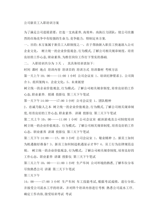 公司新员工入职培训方案[1]-