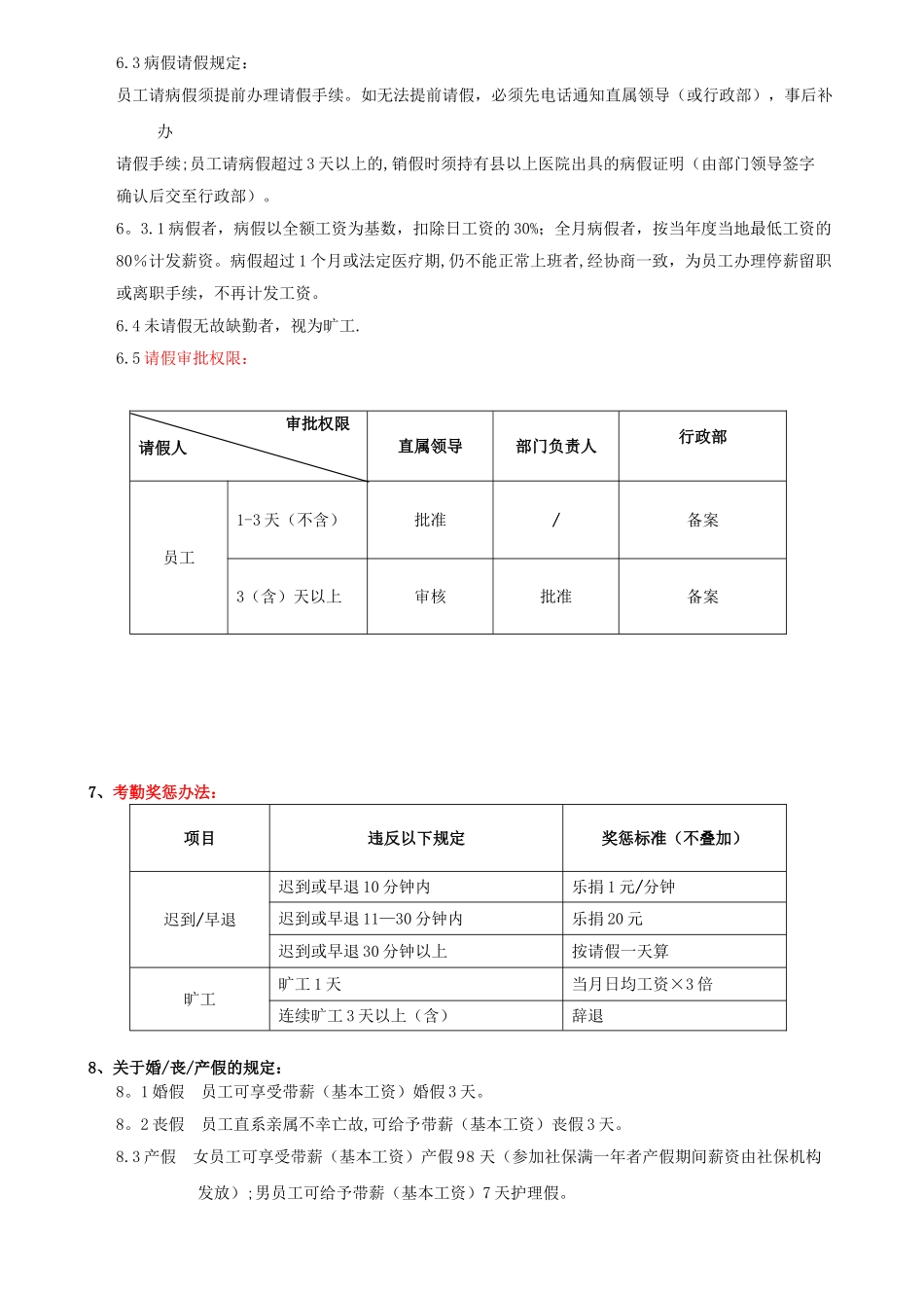 公司日常管理制度57770_第3页