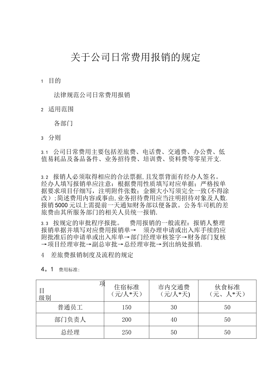 公司日常费用报销制度_第1页