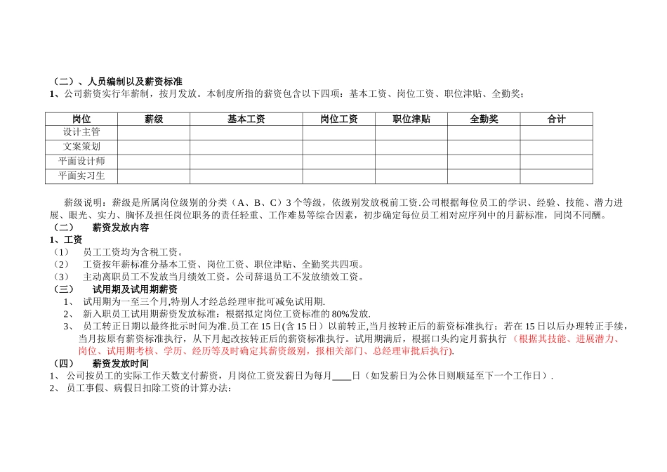 公司构架以及薪酬管理办法_第2页