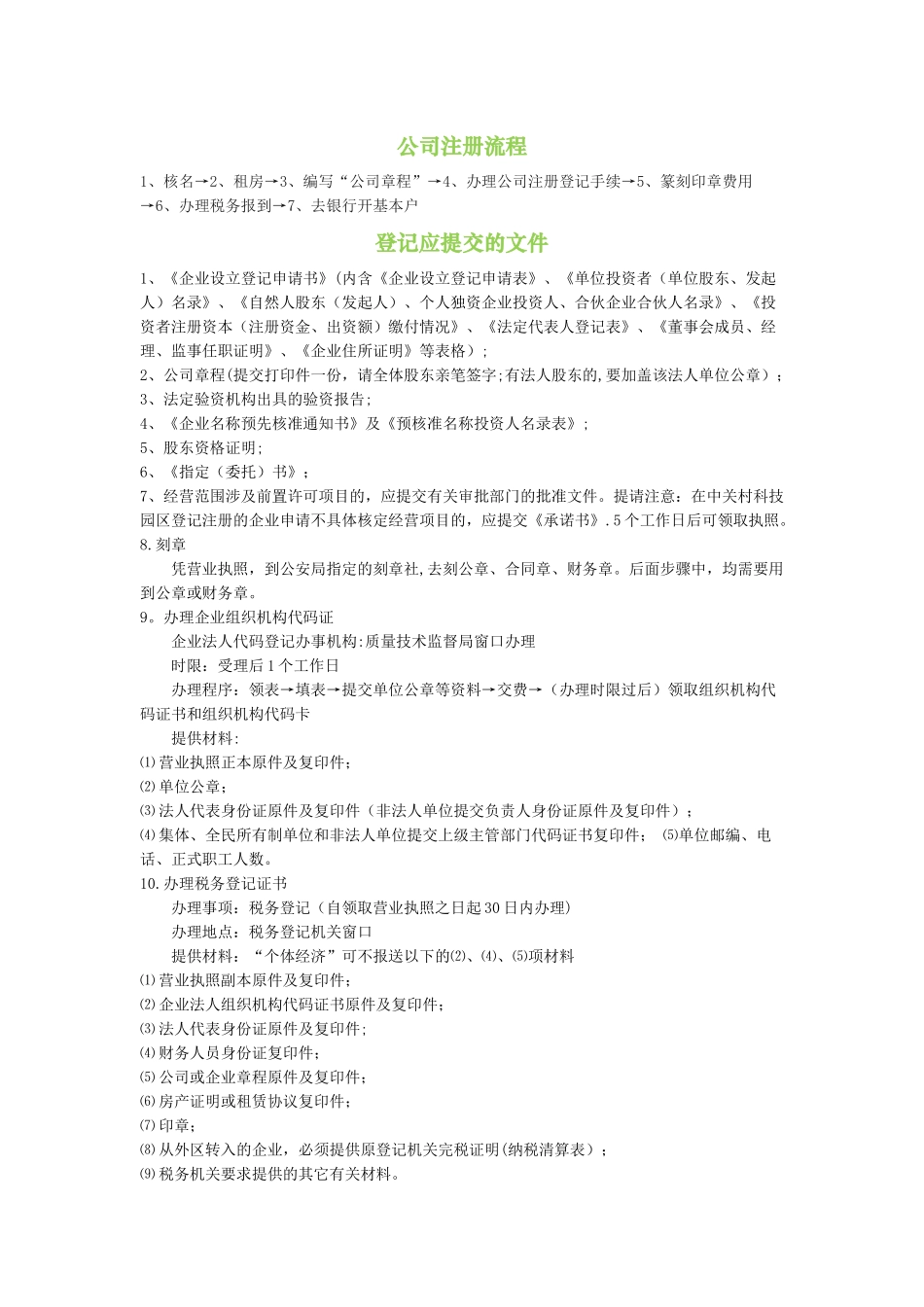 公司注册流程-运营新手_第1页