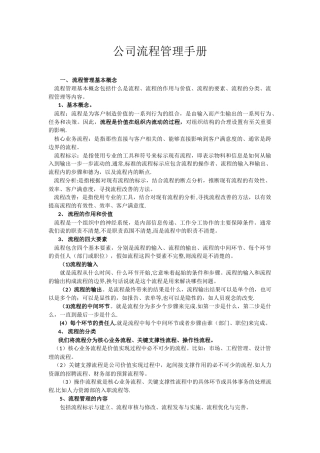 公司流程管理手册
