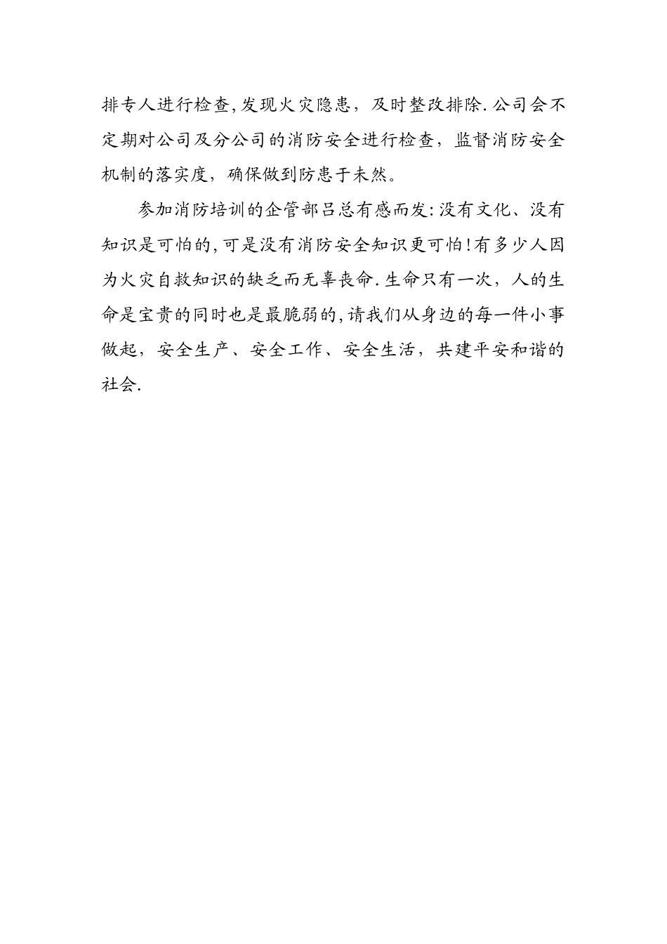 公司消防安全培训总结_第2页