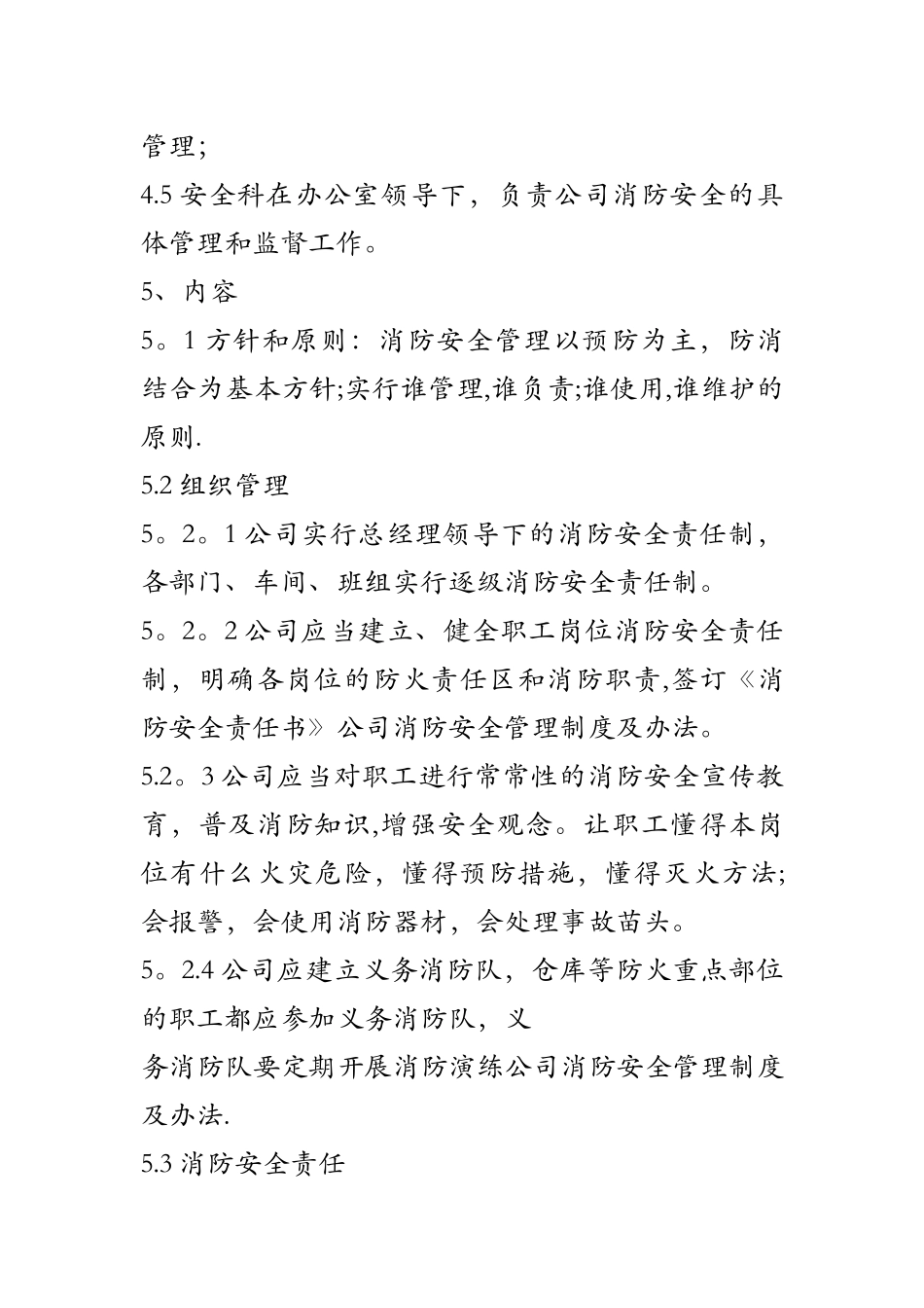 公司消防安全管理制度及办法_第2页
