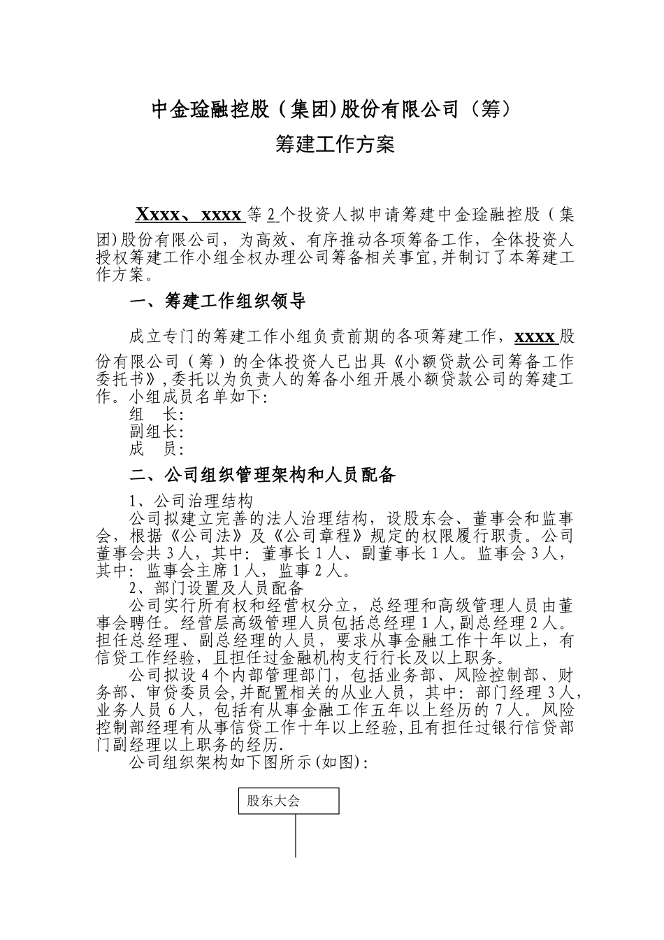 公司筹建工作方案_第1页