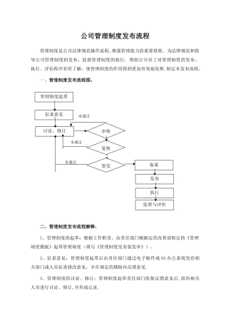 公司管理制度发布流程