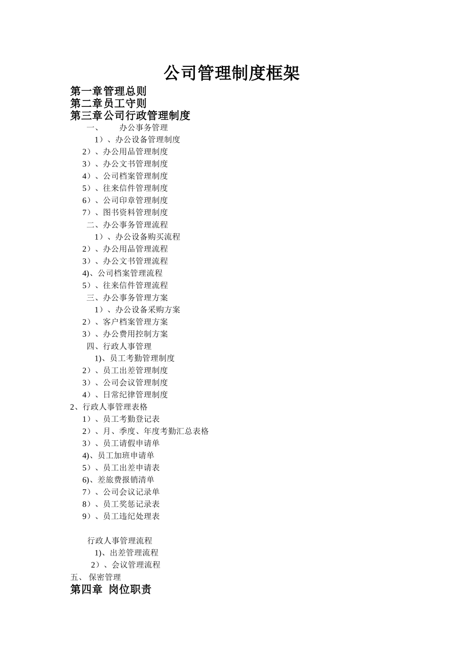 公司管理制度框架_第1页