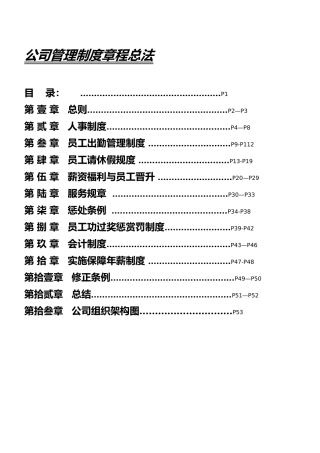 公司管理制度章程总法