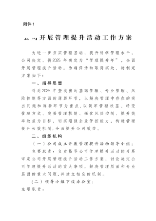 公司管理提升方案