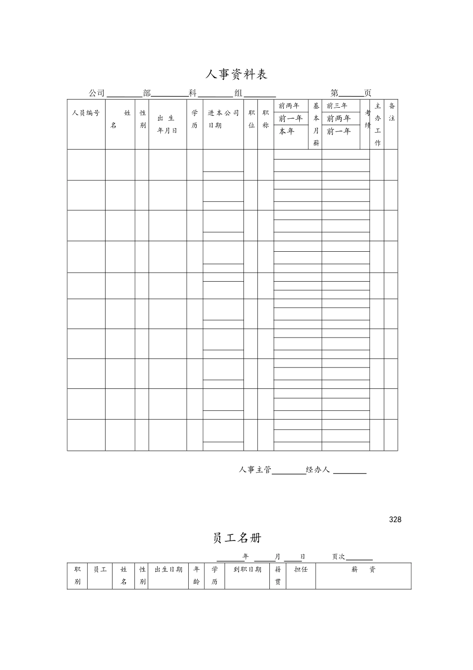 公司管理表格大全_第2页