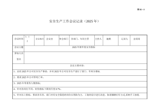 公司级安全生产会议2025