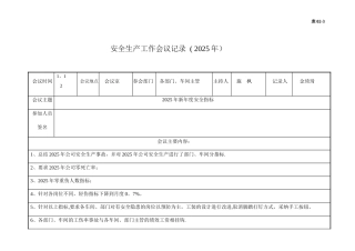 公司级安全生产会议2025